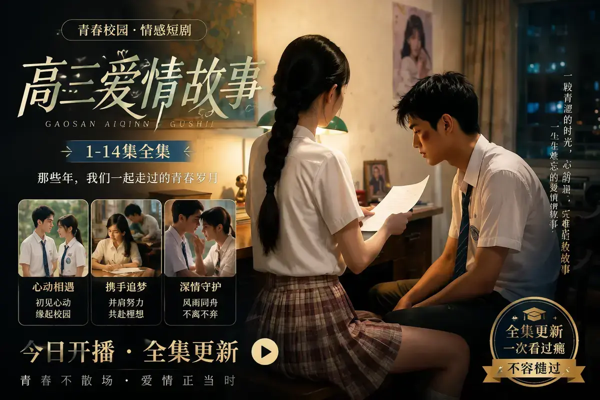 《AI 短剧高三爱情故事》高清完整版在线观看 - 林澈苏晚晴校园恋曲初见心动误会虐心毕业告白 - 高三爱情故事中字无删减全集资源网盘流畅播放